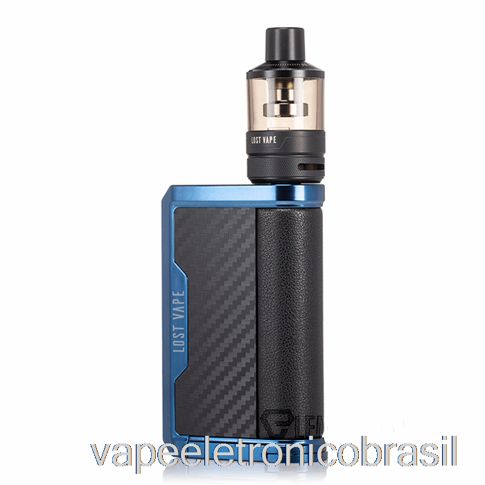 Vape Recarregável Perdido Vape Centaurus Q200 Starter Kit [podtank] Sierra Blue Carbon Fiber